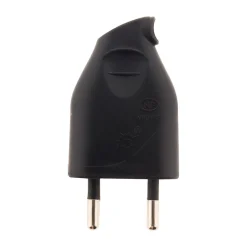 Lot de 10 fiches mâles 2P 6A latérales - Noir - Zenitech
