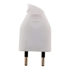 Lot de 10 fiches mâles 2P 6A latérales - Blanc - Zenitech
