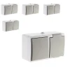Lot de 5 interrupteurs va et vient 2P+T - Zenitech