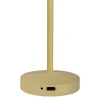 Lot de 2 lampes de table LED rechargeables 'Gomba' pour l'extérieur et l'intérieur, en métal et plastique jaune, hauteur 18,5 cm