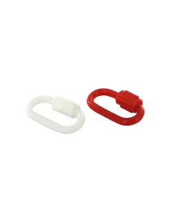 Lot de 2 maillons rapides 6mm, rouge/blanc - THIRARD