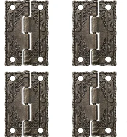 Lot de 20 mini charnières de porte rétro en bronze antique pour boîtiers en bois, armoires, boîtes à bijoux