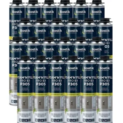 Lot de 24 Mousses expansives PU pistolable P305 Foam'n'Fill Pro B3 750ml BOSTIK
