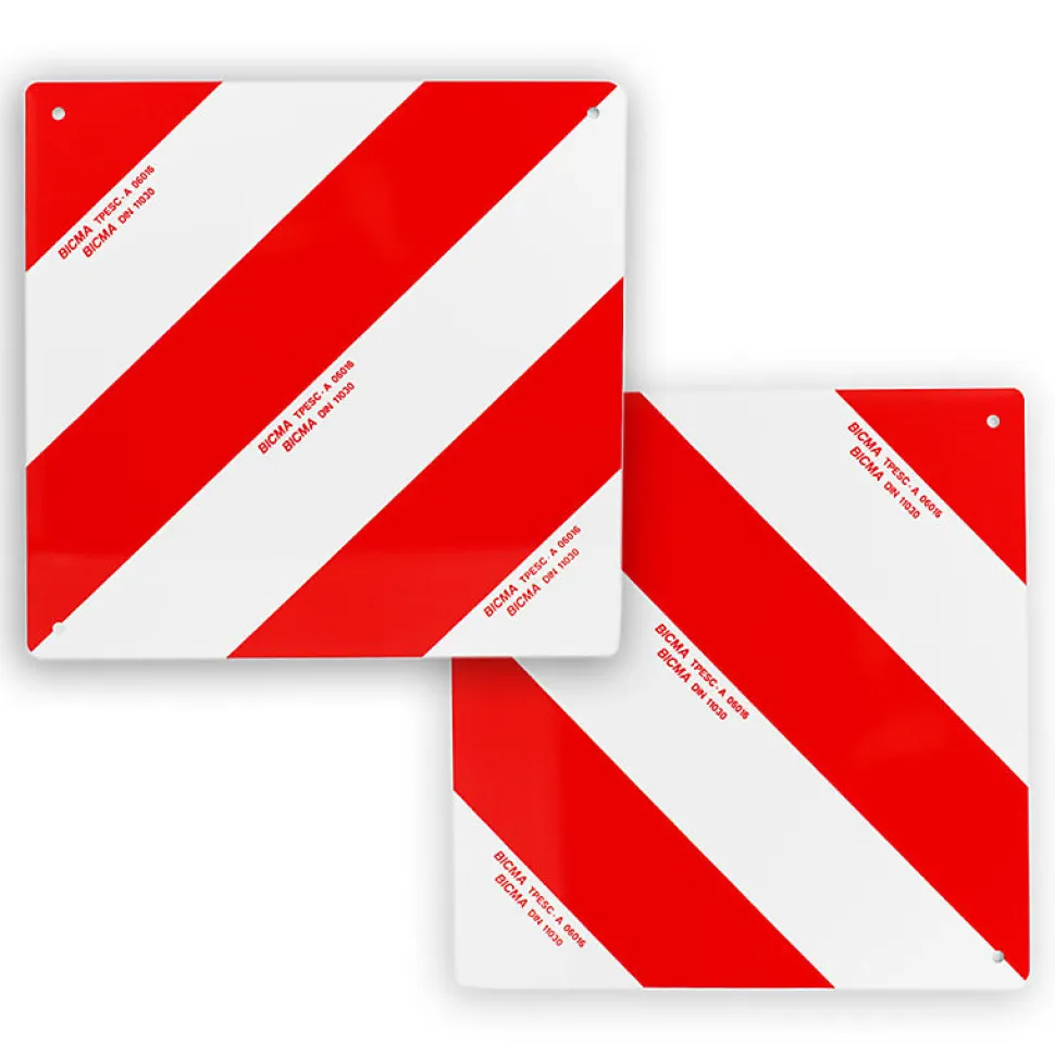 Lot de 2 panneaux carrés 423x423mm en aluminium homologué