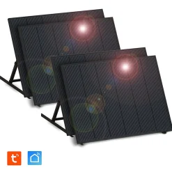 Lot de 4 panneaux solaires prémontés 840 W connectés Wi-Fi