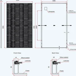 Lot de 2 Panneaux solaires 500Wc TrinaSolar Bifacial - Bi-verre