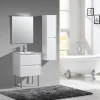 Lot de 2 pieds en métal pour meuble de salle de bain