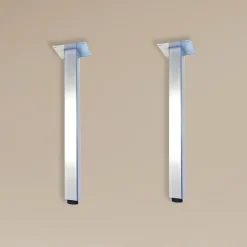Lot de 2 pieds en métal pour meuble de salle de bain