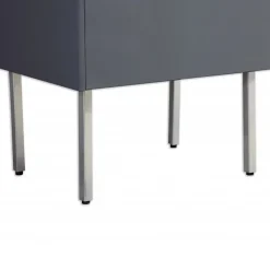 Lot de 2 pieds en métal pour meuble de salle de bain