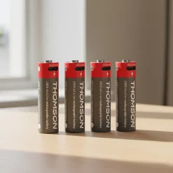 Lot de 4 Piles AA - LR06 Li-ion 1,5V rechargeables par USB-C avec câble multi USB - 520300 Thomson