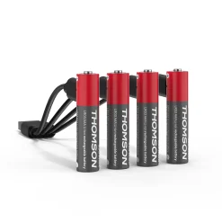 Lot de 4 Piles AAA - LR03 Li ion 1,5V rechargeables par USBC avec câble multi USB - 520302 Thomson