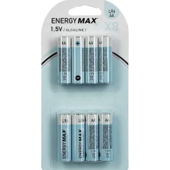 Lot de 8 piles alcaline LR6 - Bleu- 5five