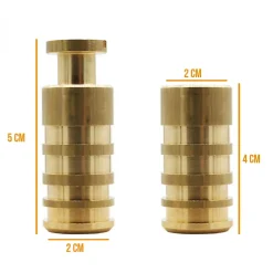 Lot de 20 pitons escamotables en laiton - Diam 20 mm - Linxor