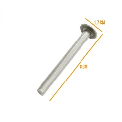 Lot de 20 pitons fixes d'ancrage droit - Diam 8 x 80 mm - Linxor
