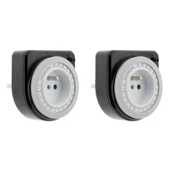 Lot de 2 programmateurs mécaniques - Noir - Otio