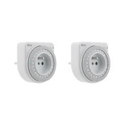 Lot de 2 programmateurs mécaniques - Blanc - Otio