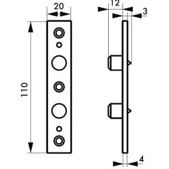 Lot de 2 protège-gonds, acier zingué - THIRARD