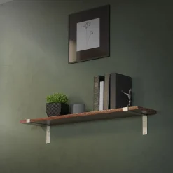 Lot de 4 équerre d'Etagere murale équerre fixation en métal gris