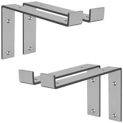 Lot de 4 équerre d'Etagere murale équerre fixation en métal gris