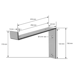 Lot de 4 équerre d'Etagere murale équerre fixation en métal gris