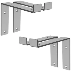 Lot de 4 équerre d'Etagere murale équerre fixation en métal gris