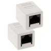Lot de 2 raccords RJ45 F/F CAT6 - Blanc - Zenitech