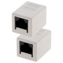 Lot de 2 raccords RJ45 F/F CAT6 - Blanc - Zenitech