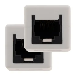 Lot de 2 raccords RJ45 F/F CAT6 - Blanc - Zenitech