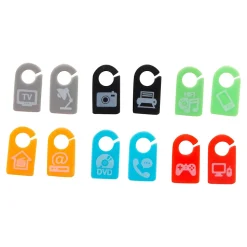 Lot de 12 repère câbles multicolores - Zenitech