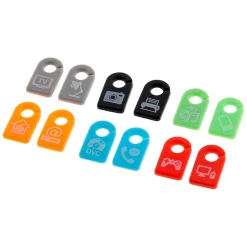 Lot de 12 repère câbles multicolores - Zenitech