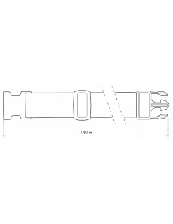 Lot de 2 sangles de serrage, 1.80m à boucle plastique, bleu - THIRARD