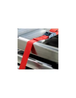 Lot de 2 sangles de serrage, 2.5m à boucle autoserrante, rouge - THIRARD
