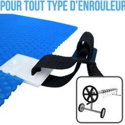 Lot de 8 Sangles pour enrouleur de bâche à bulles - Linxor