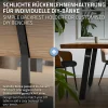 Lot de 2 supports de dossier en acier à visser pour siège banc lit 345x90x50 mm