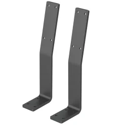 Lot de 2 supports de dossier en acier gris à visser pour siège lit 345x90x50 mm