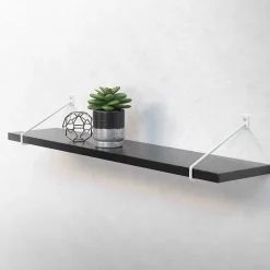 Lot de 2 supports d'Etagere murale console décorative en acier
