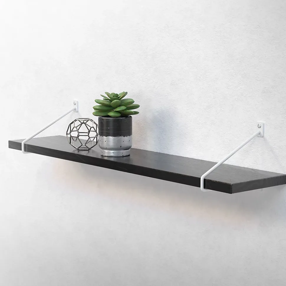 Lot de 2 supports d'Etagere murale console décorative en acier