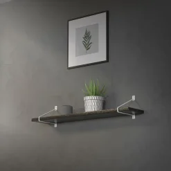 Lot de 2 supports d'Etagere murale console décorative en acier