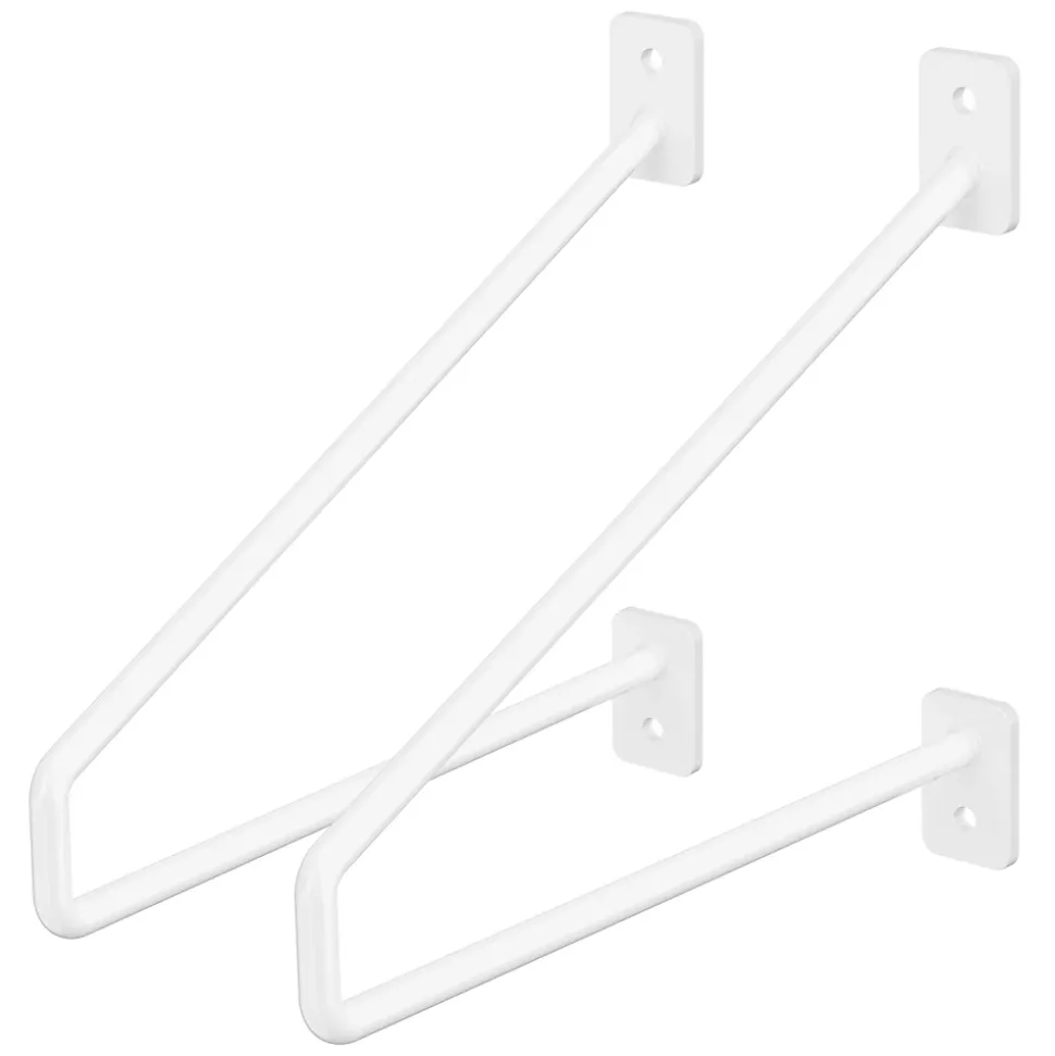 Lot de 2 supports d'Etagere murale console décorative en acier