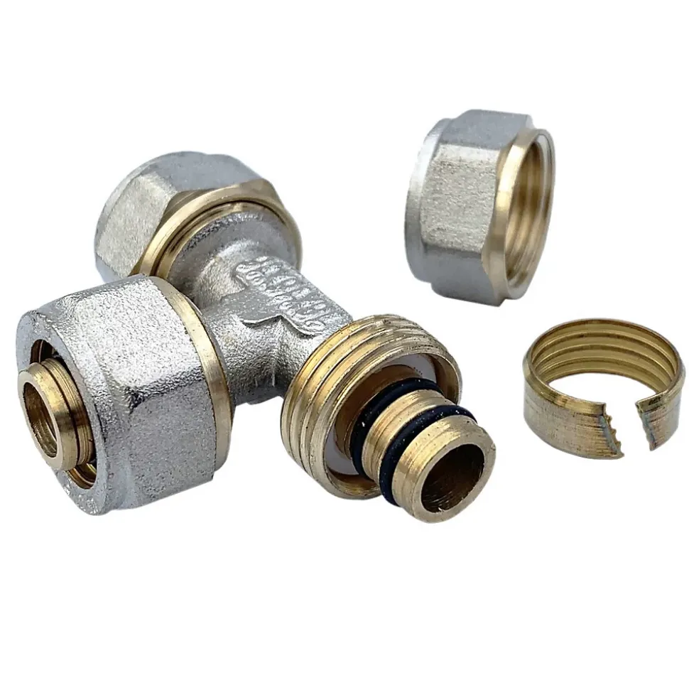 Lot de 1 Té à visser tube PER diam16x16x16 mm