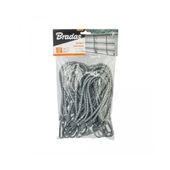 Lot de 25 tendeurs boucle élastique 20cm diam 6mm avec 1 crochet métal
