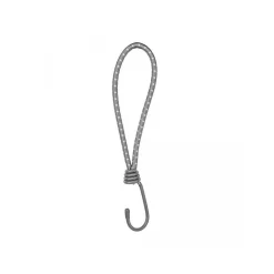 Lot de 25 tendeurs boucle élastique 20cm diam 6mm avec 1 crochet métal