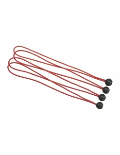Lot de 4 tendeurs en caoutchouc à boules, 4mmx40cm, rouge - THIRARD