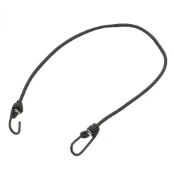 Lot de 10 tendeurs sandows élastiques avec 2 crochets - 150 cm - Noir - Linxor