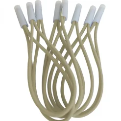 Lot de 10 tendeurs sandows Cabiclic avec embout basculant - Beige - Linxor