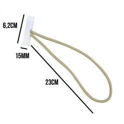 Lot de 10 tendeurs sandows Cabiclic avec embout basculant - Beige - Linxor