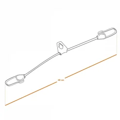 Lot de 10 tendeurs sandows sécurisés et normés avec passant piton - Gris - Linxor