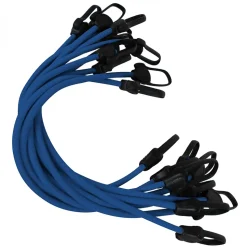 Lot de 10 tendeurs sandows sécurisés et normés - Bleu - Linxor