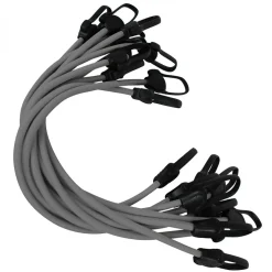 Lot de 10 tendeurs sandows sécurisés et normés - Gris - Linxor