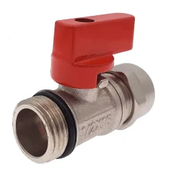 Lot de 5 Vanne à bille sphérique 1/2"x16 pour tube PER diam16 Rouge
